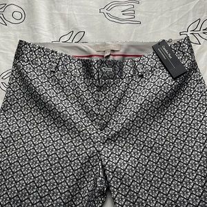 Banana Republic Camden Jacquard black/silver pants, Sz 8.